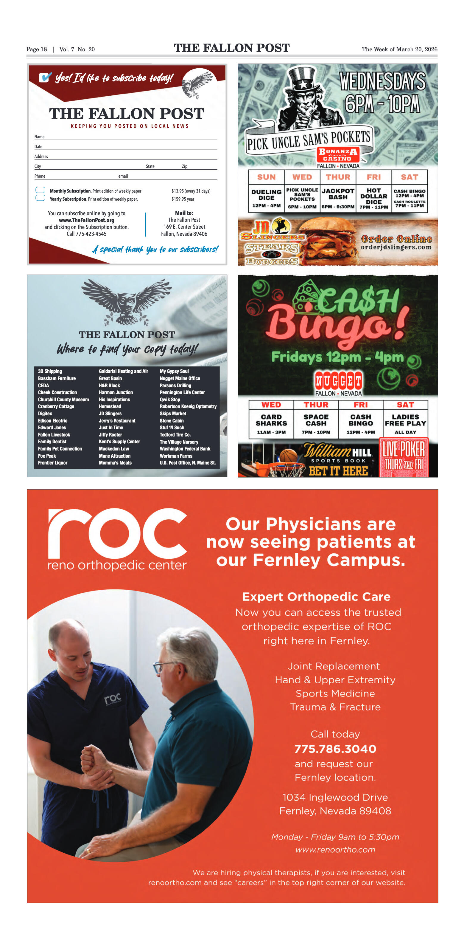 March 20, 2026 -Fallon Municipal Airport Marks New - page 18