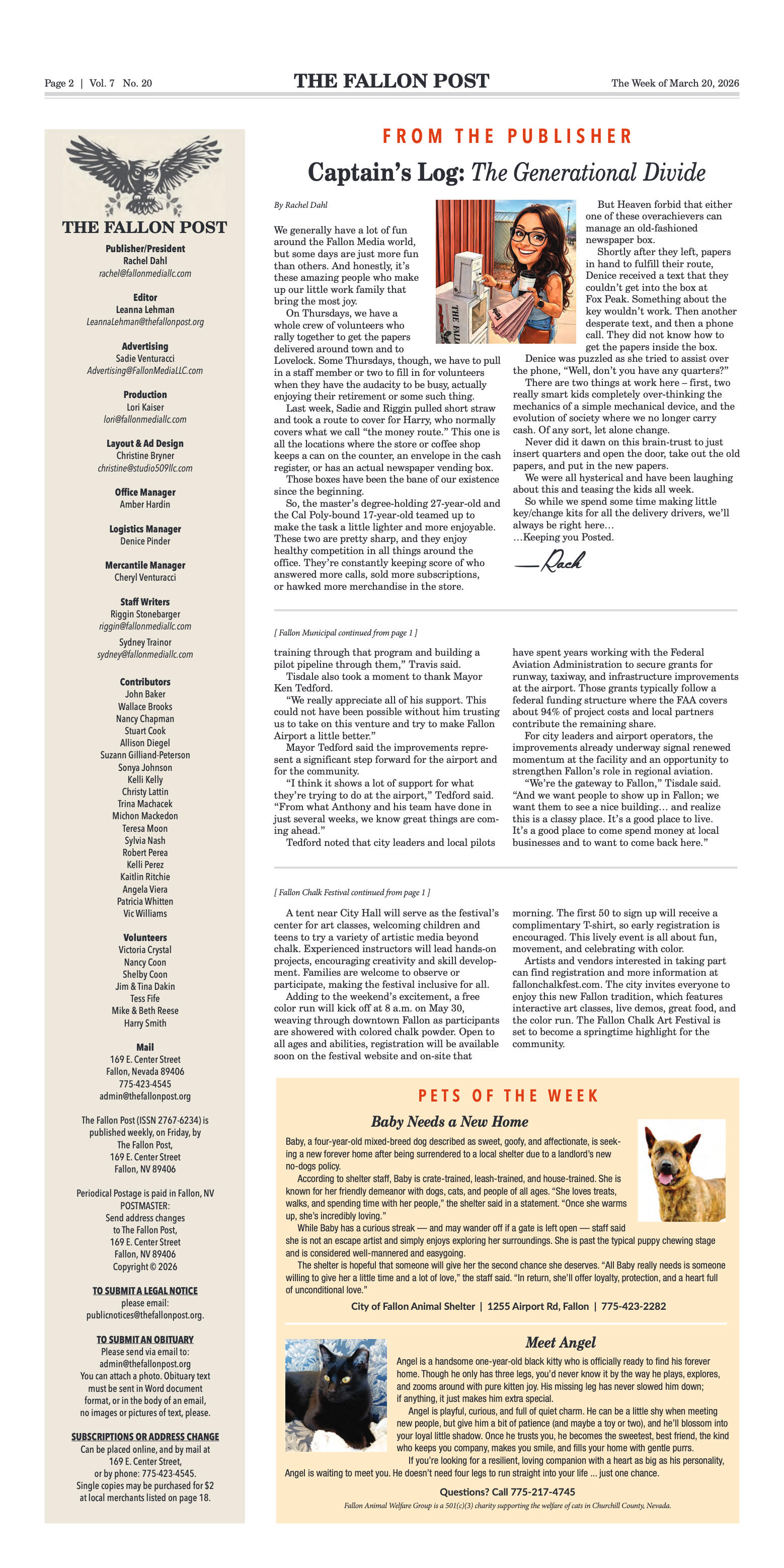 March 20, 2026 -Fallon Municipal Airport Marks New - page 2