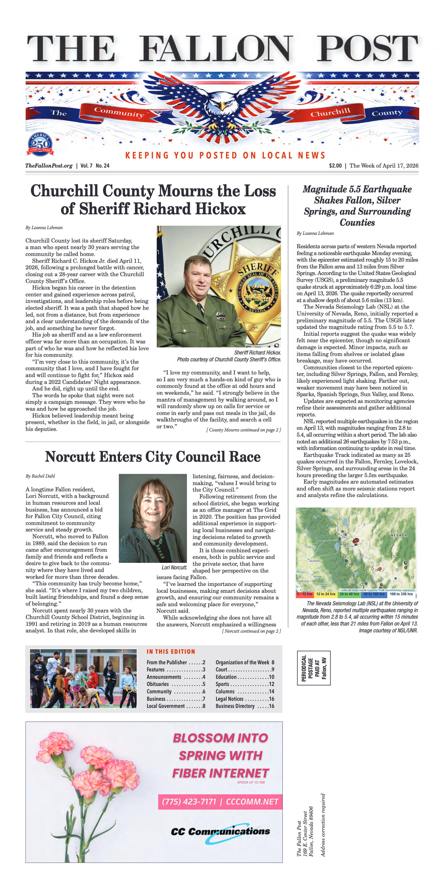 April 17, 2026 -Churchill County Mourns the Loss o - page 1