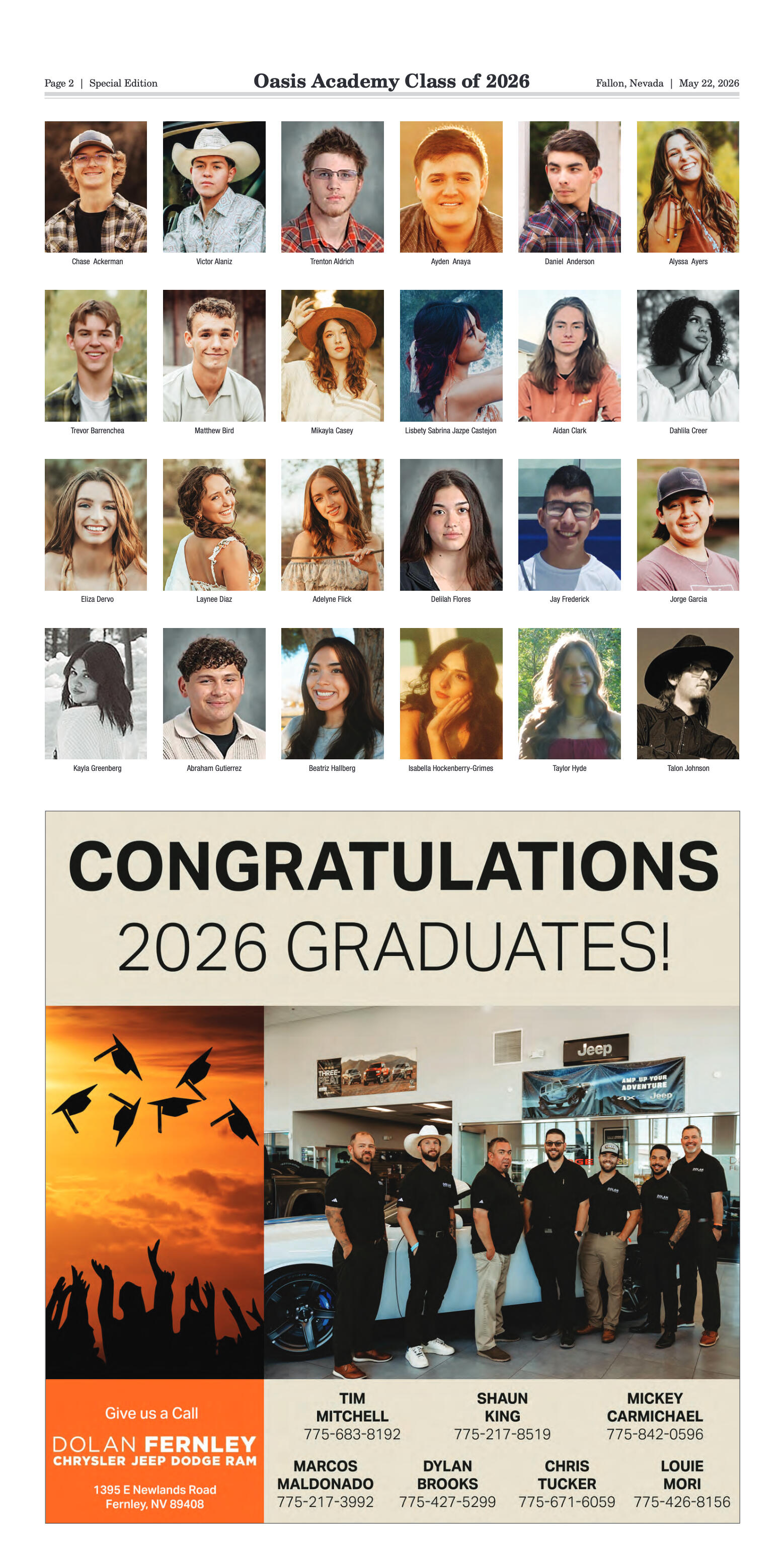 May 22, 2026 - Oasis Academy Class of 2026 - page 2