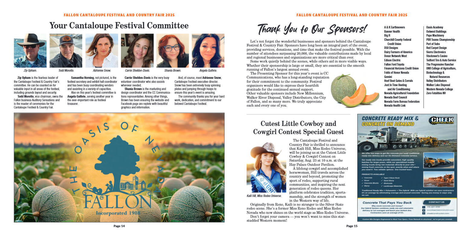 Fallon Country Fair & Cantaloupe Festival Guide 20 - page 8