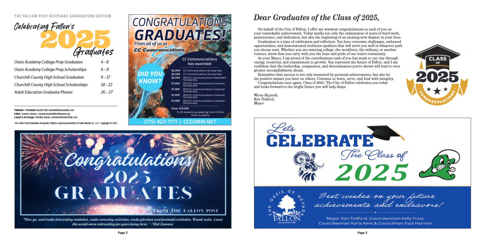 The Fallon Post 2025 Keepsake Graduation Edition - page 2