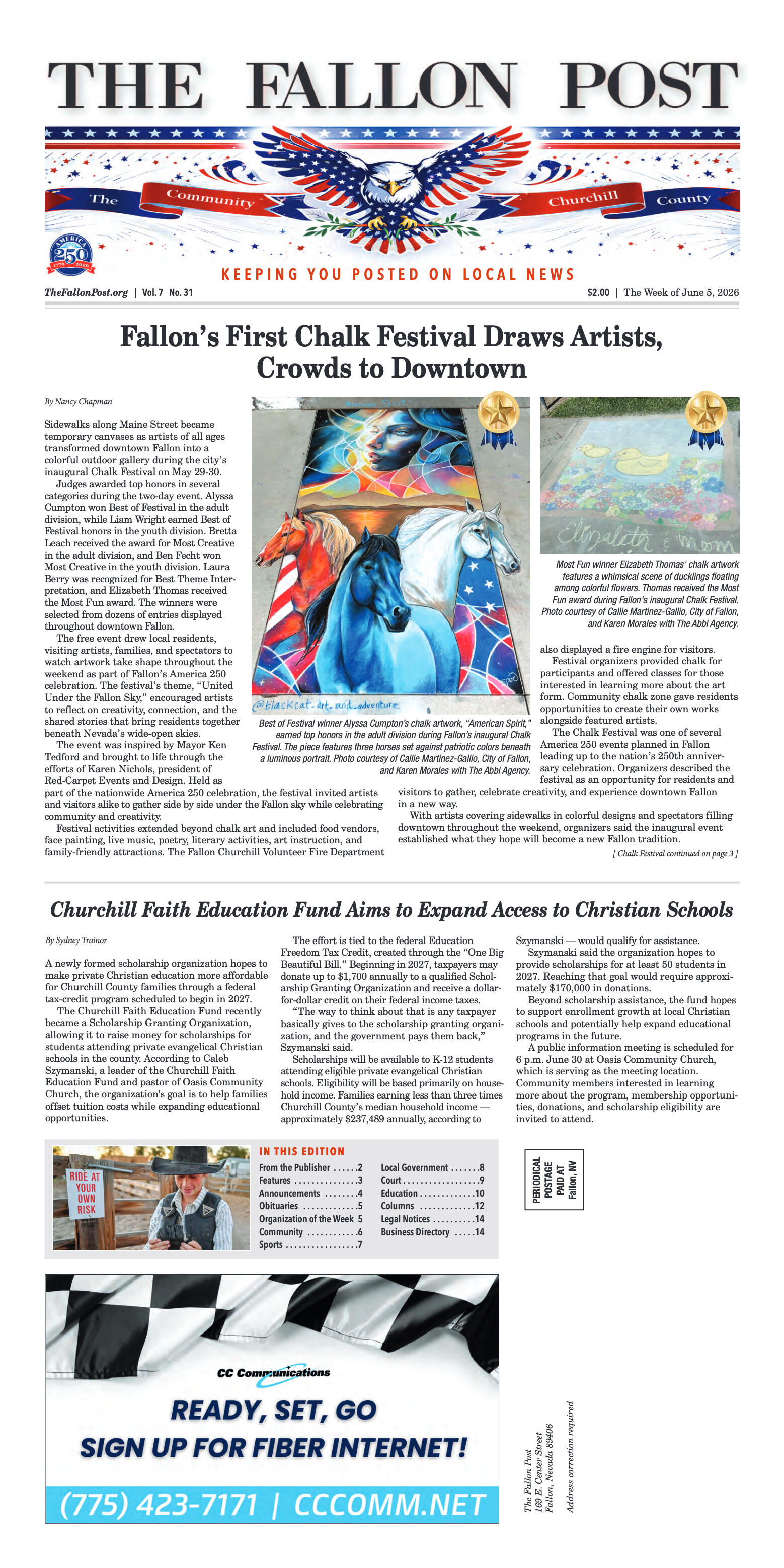 June 5, 2026 - Fallon’s First Chalk Festival Draws - page 1