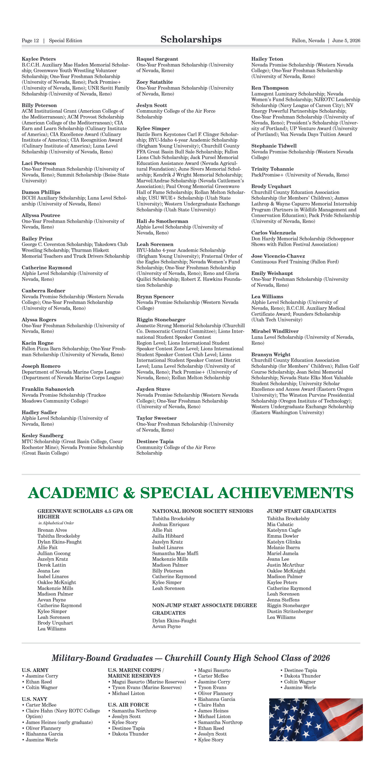The Fallon Post 2026 Keepsake Graduation Edition,  - page 12