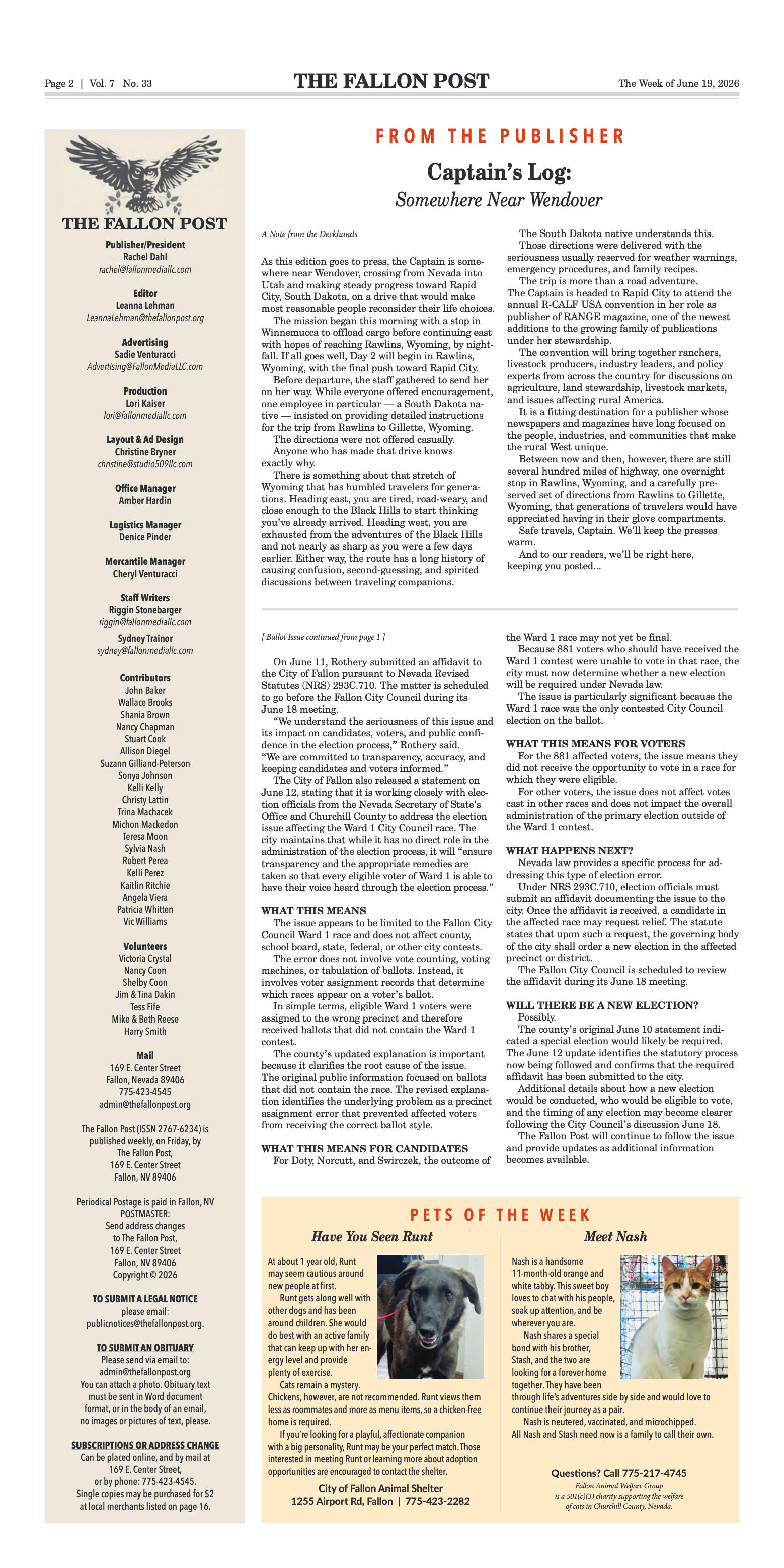 June 19, 2026 -June 19, 2026 -County Clarifies War - page 2