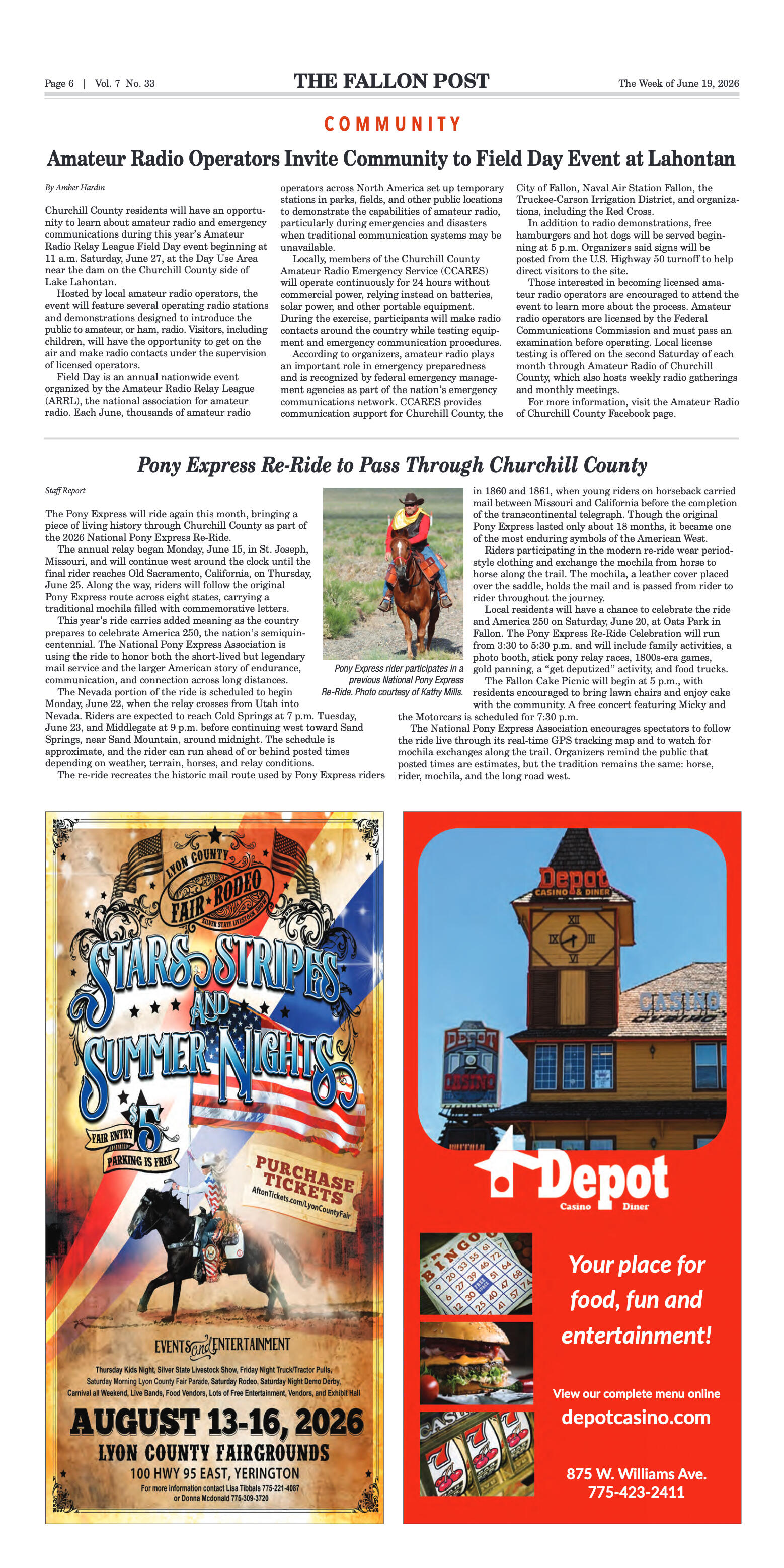 June 19, 2026 -June 19, 2026 -County Clarifies War - page 6