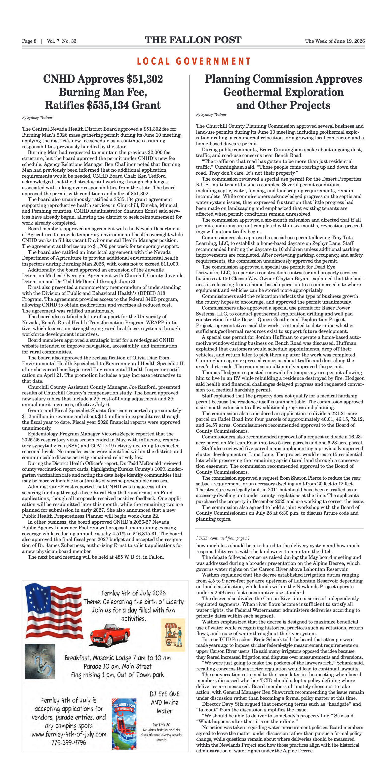 June 19, 2026 -June 19, 2026 -County Clarifies War - page 8