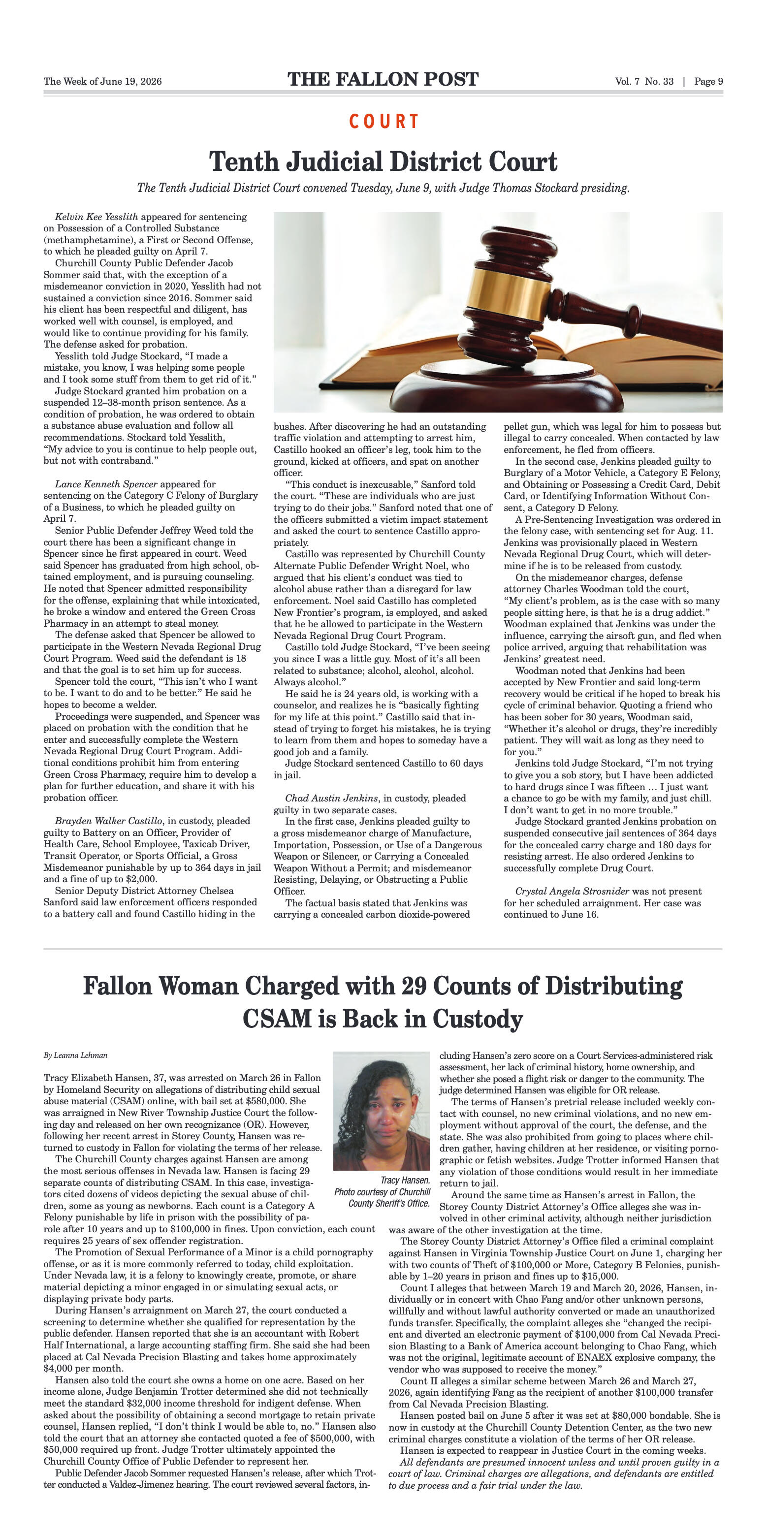 June 19, 2026 -June 19, 2026 -County Clarifies War - page 9