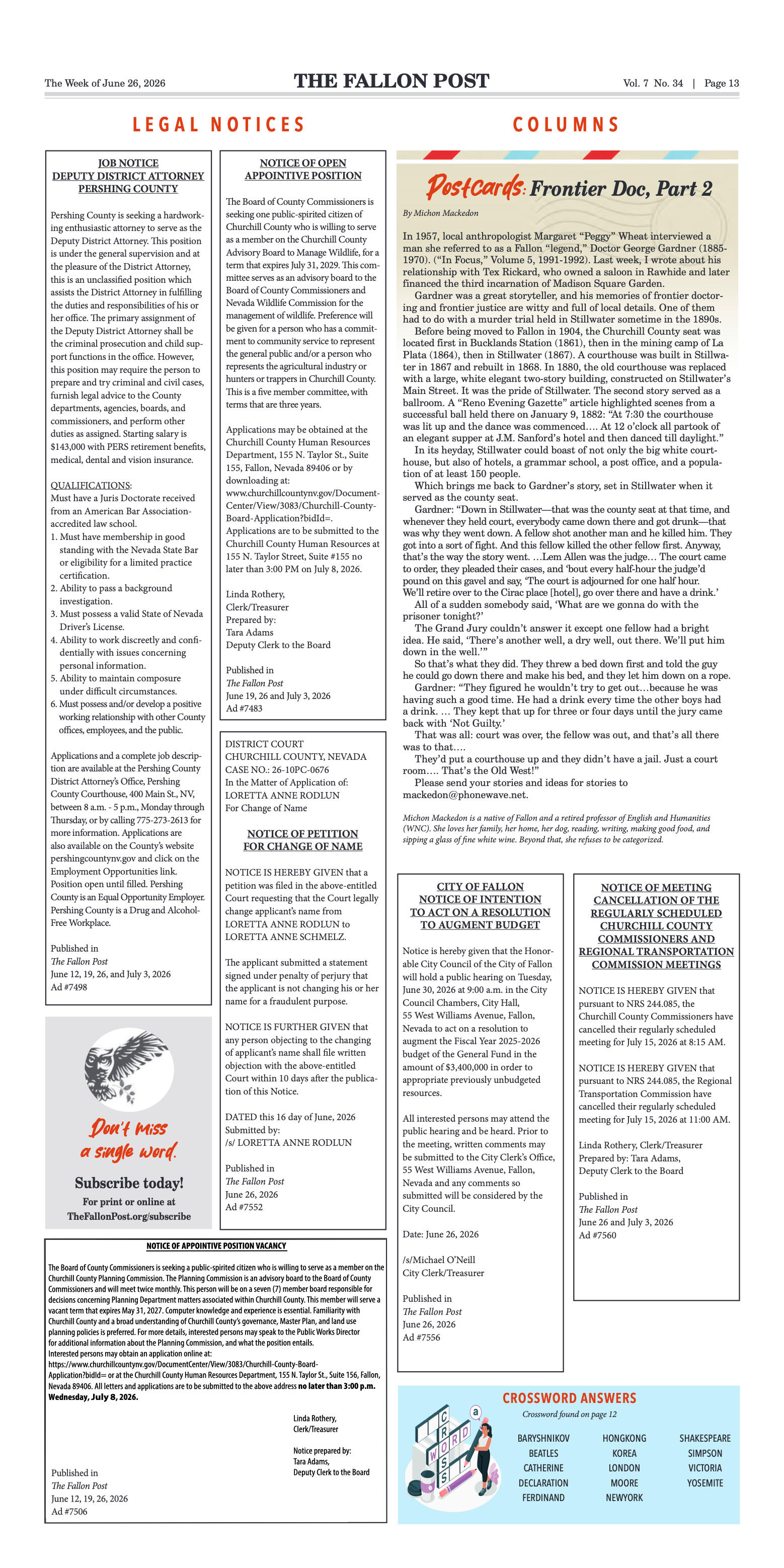 June 26, 2026-Students Take Flight at Fallon’s Fir - page 13