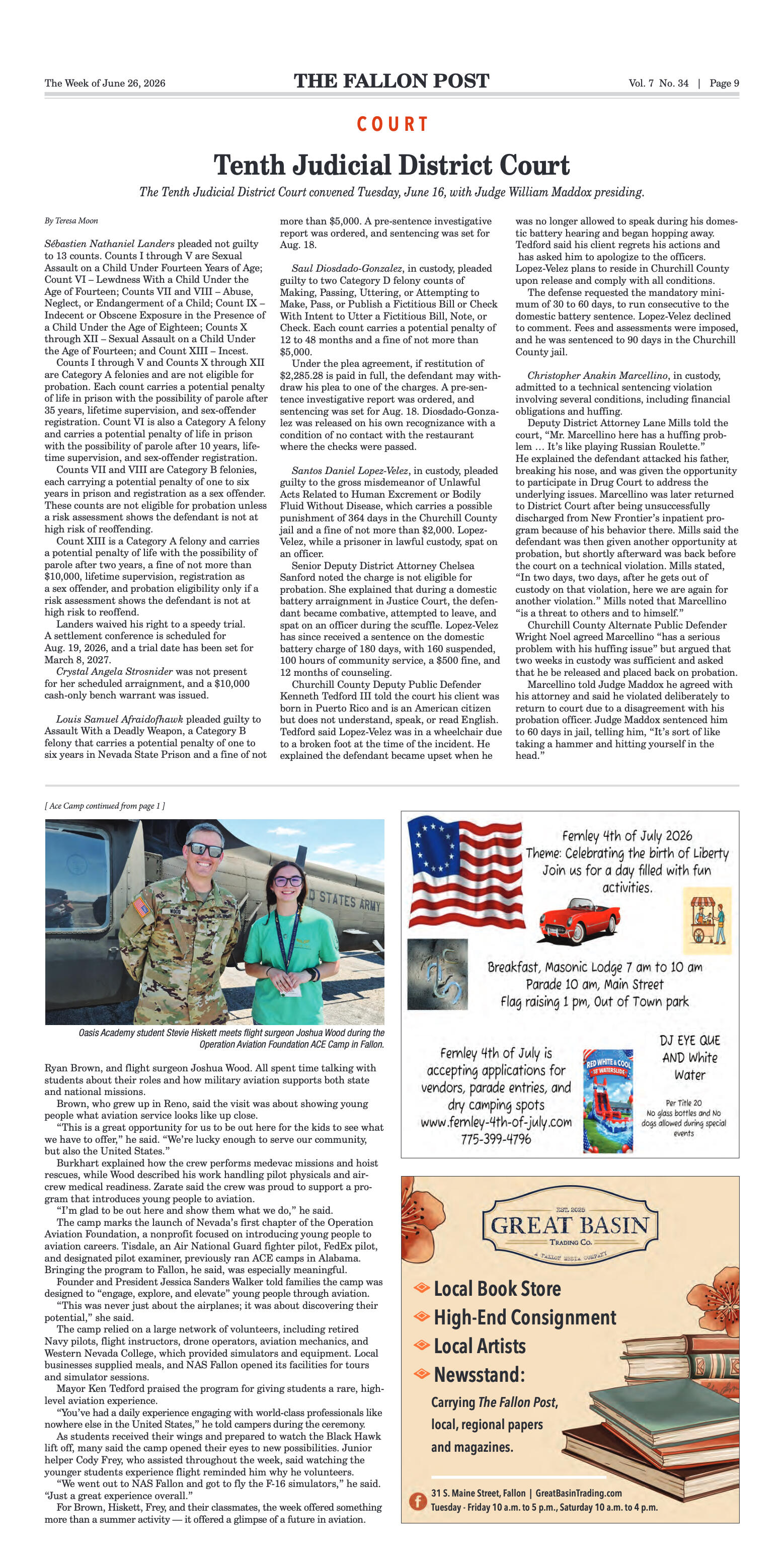 June 26, 2026-Students Take Flight at Fallon’s Fir - page 9