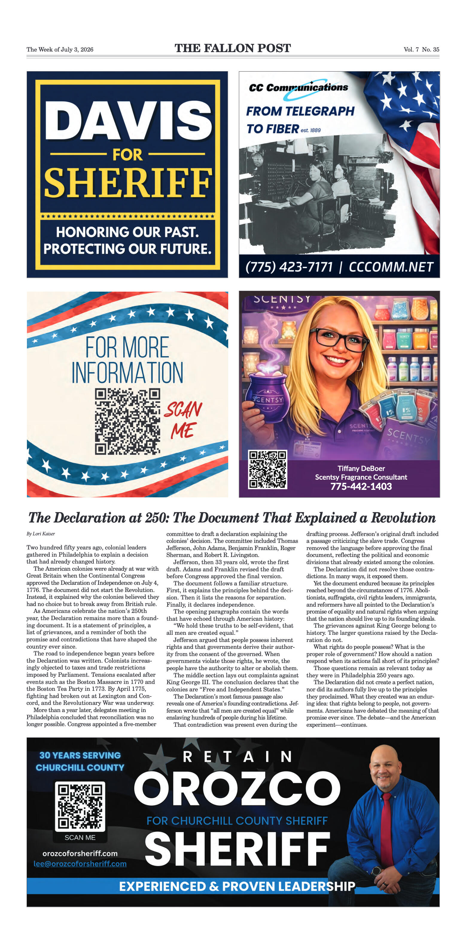 July 3, 2026 - Churchill County Welcomes Historic  - page 19