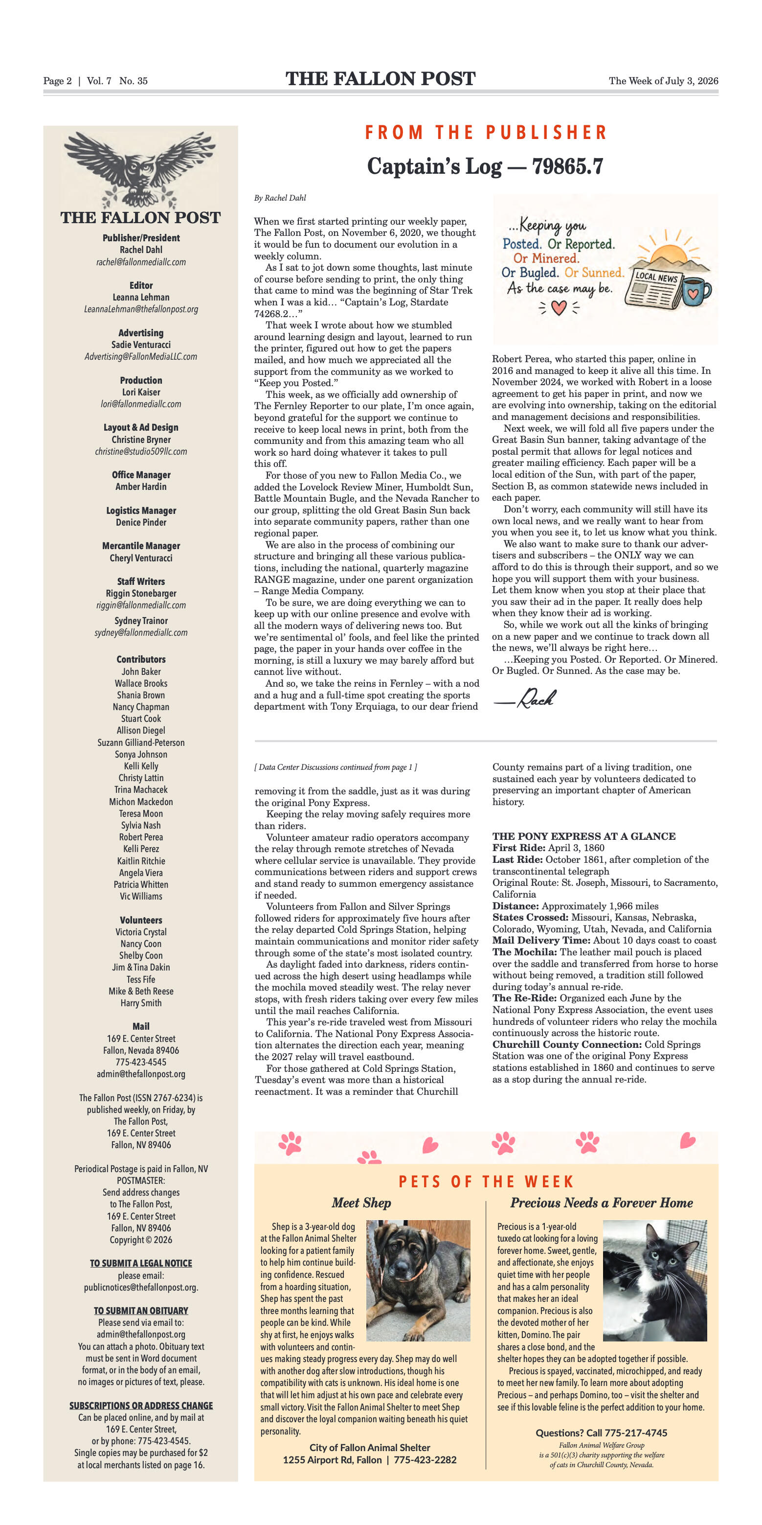 July 3, 2026 - Churchill County Welcomes Historic  - page 4