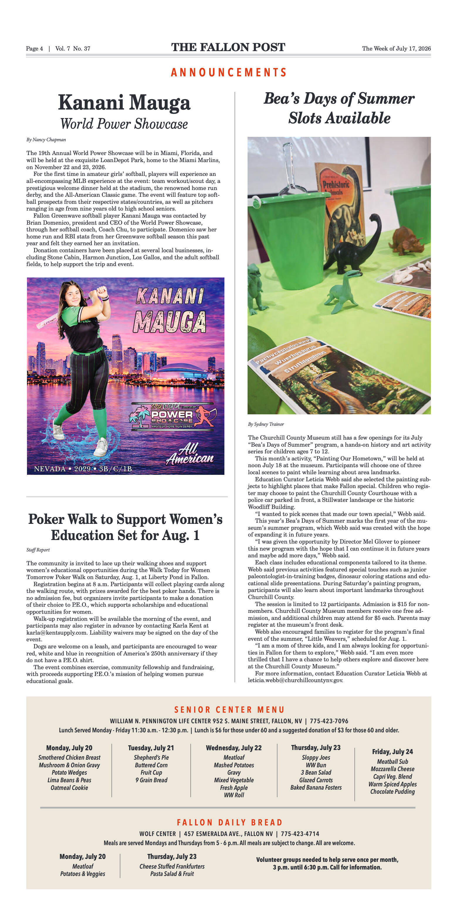 July 17, 2026 - Ward 1 Voters Return to Polls Tues - page 4