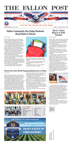 July 17, 2026 - Ward 1 Voters Return to Polls Tues - page 1