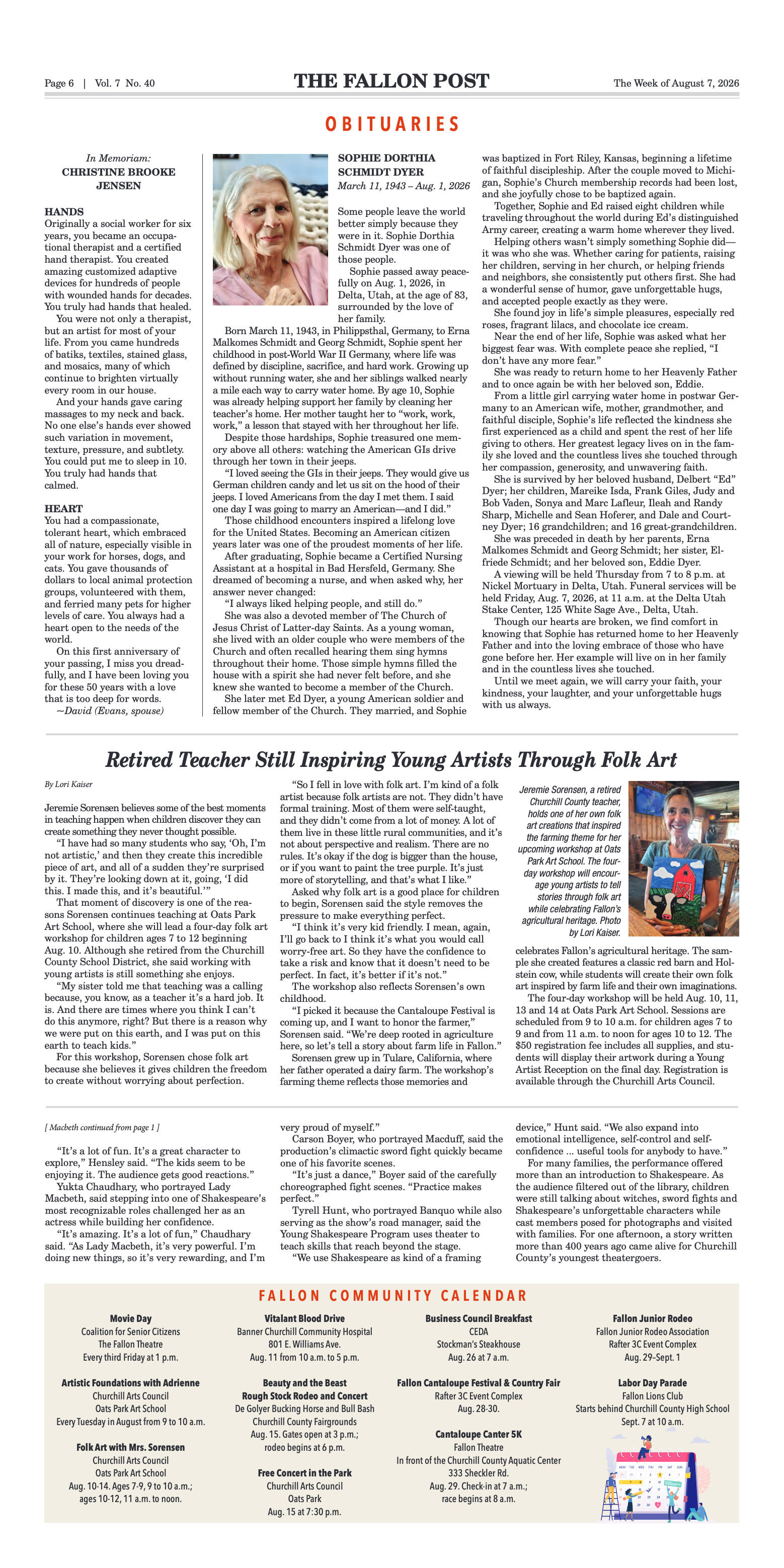 August 7, 2026 -Parents Rally Behind Music Student - page 6