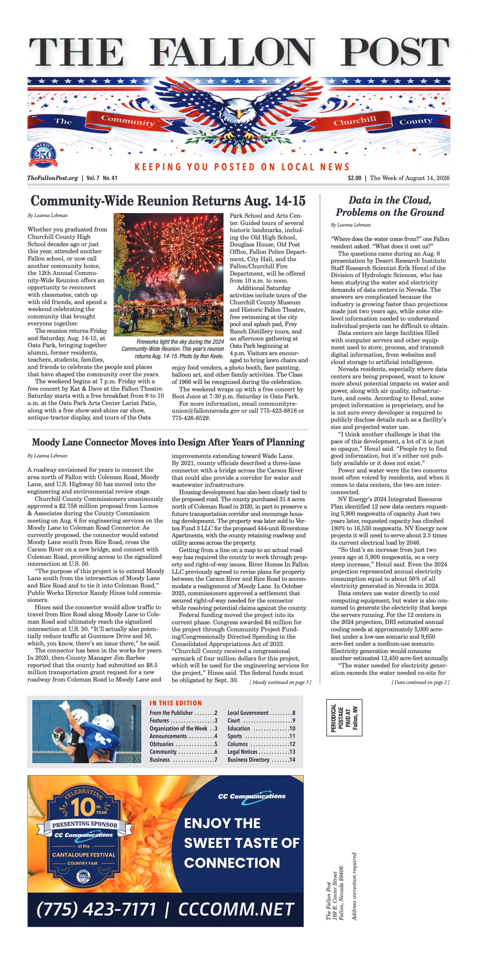 August 14, 2026 - Community-Wide Reunion Returns A - page 1