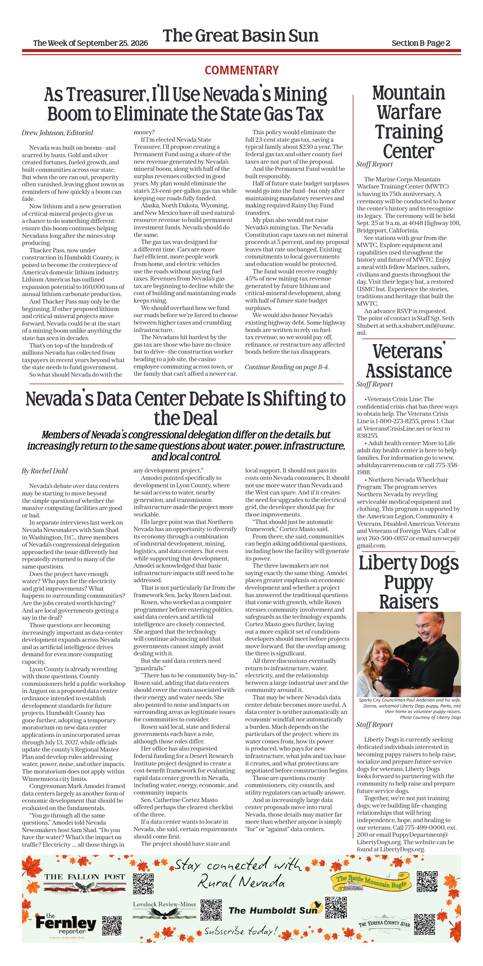 September 25, 2026 - Two Lands Bills Await Senate  - page 2
