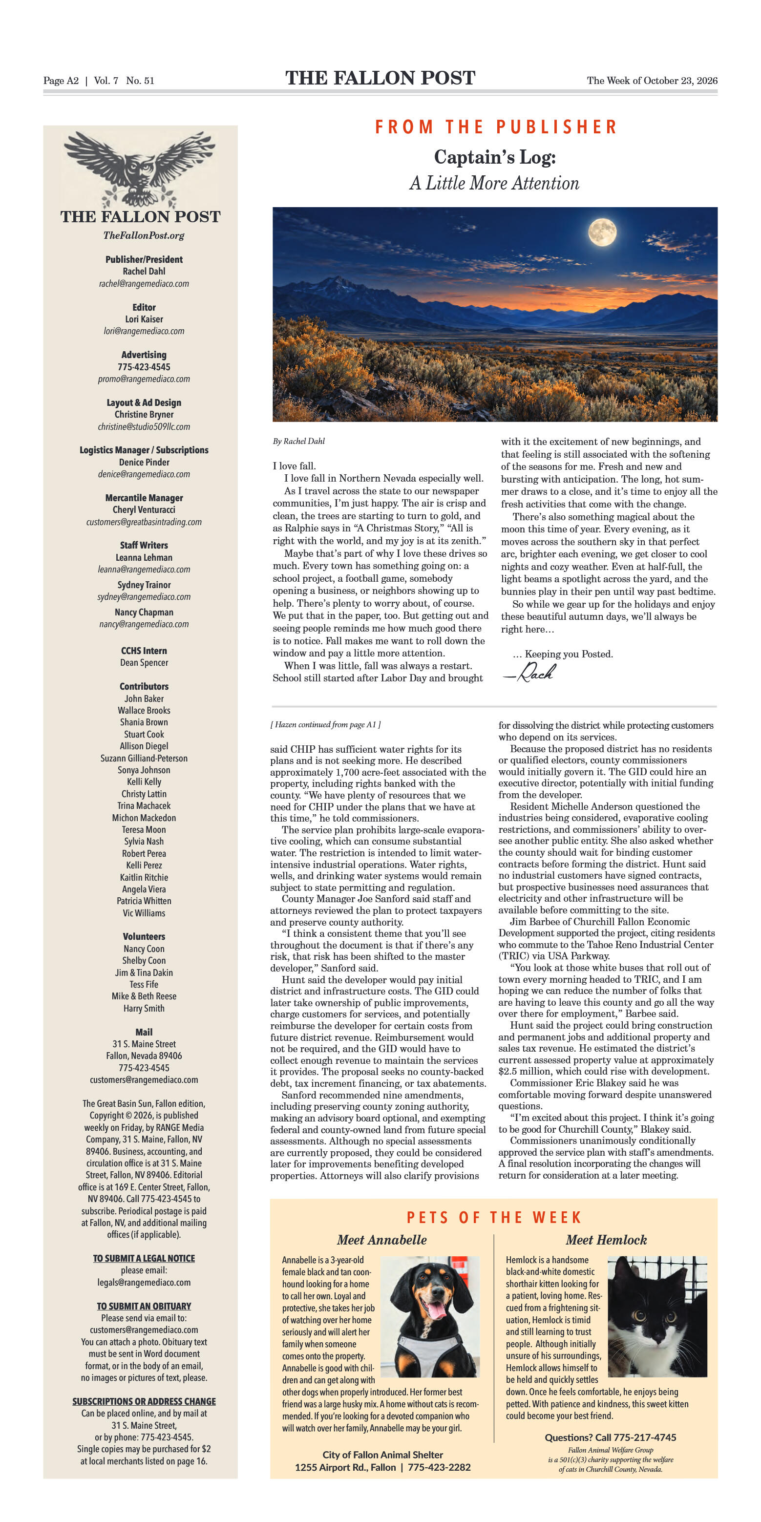 The Fallon Post Oct. 23, 2026: Three Missing Child - page 2