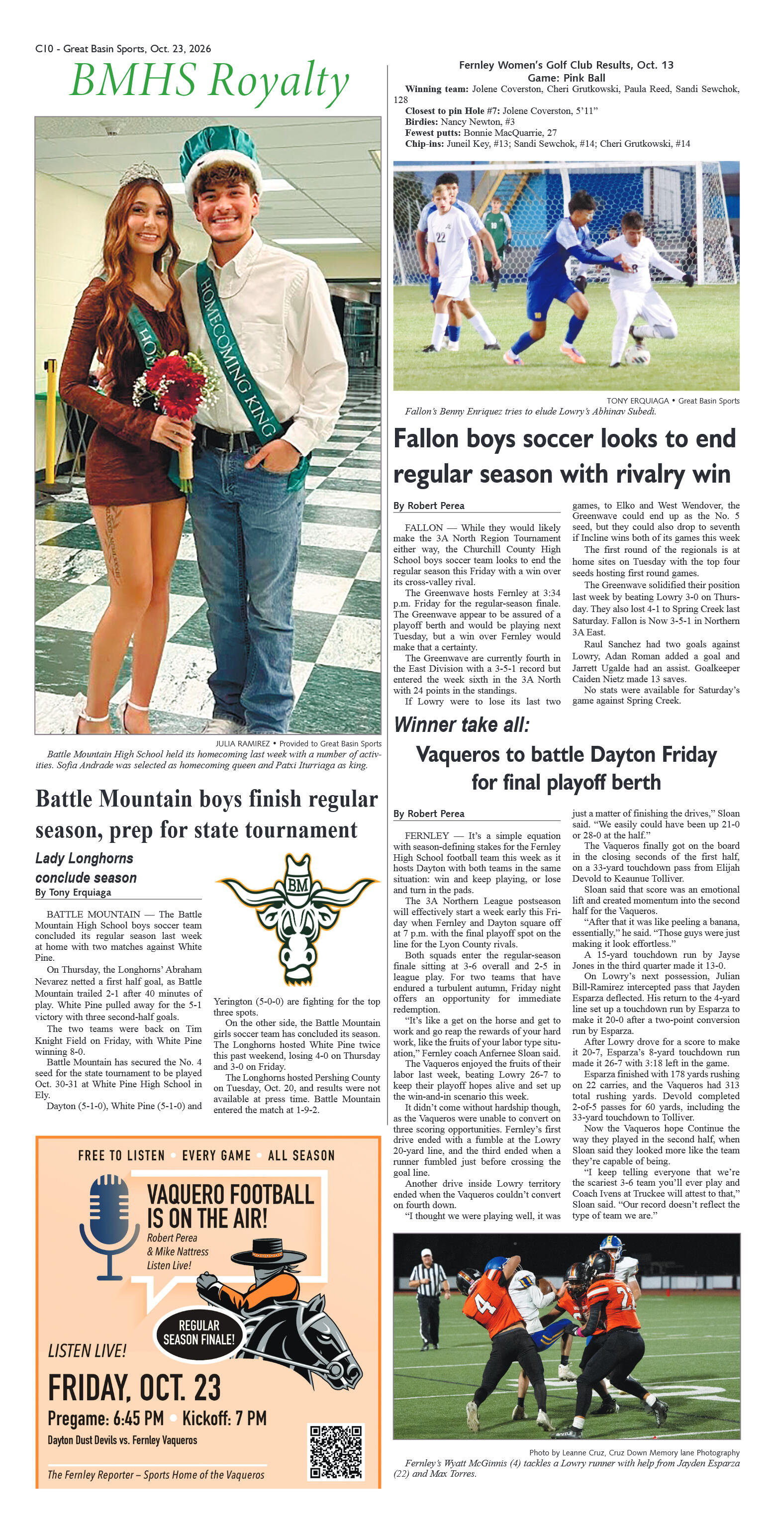 Great Basin Sports Oct. 23, 2026 - NIAA State Girl - page 10