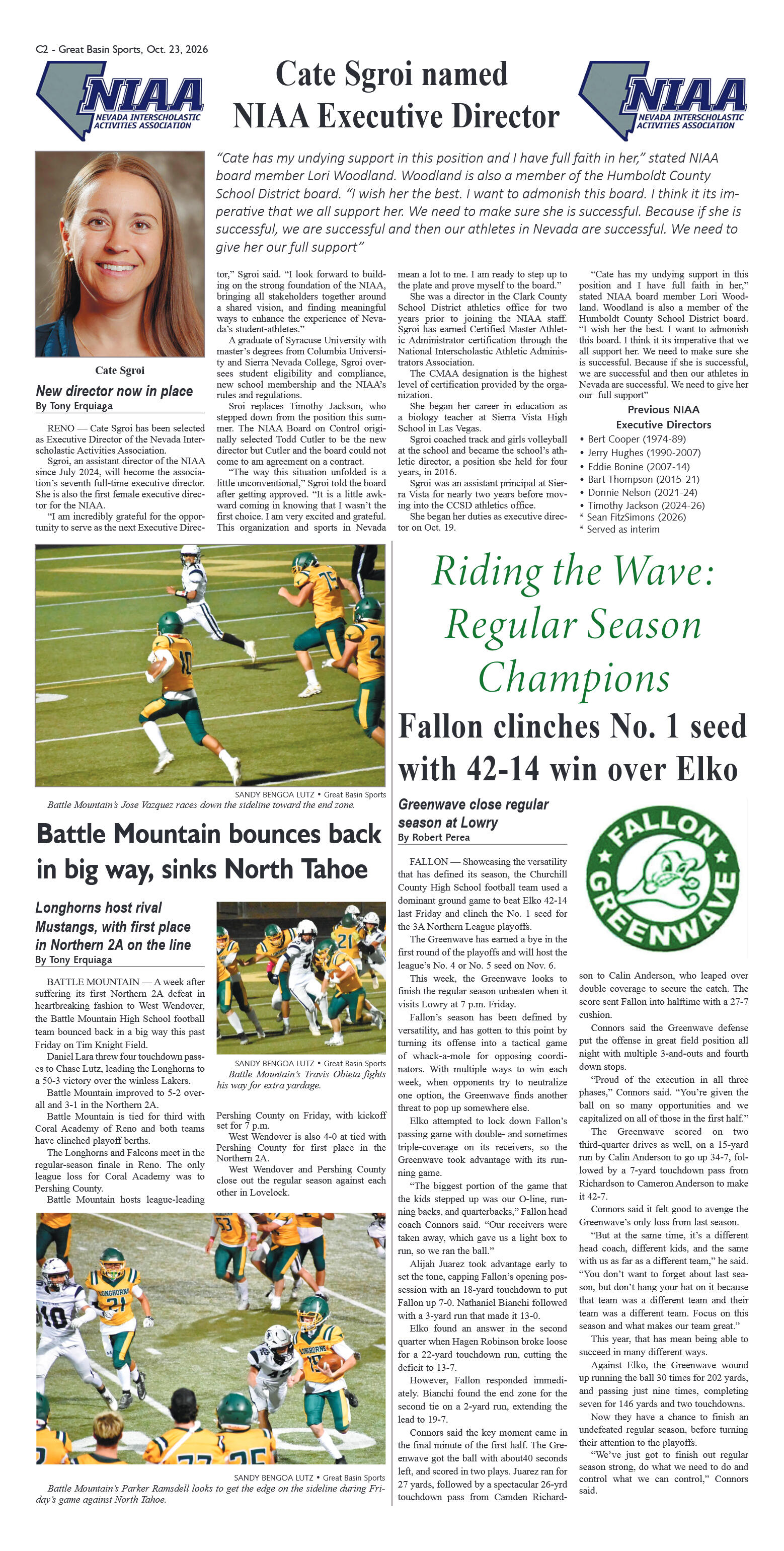 Great Basin Sports Oct. 23, 2026 - NIAA State Girl - page 2