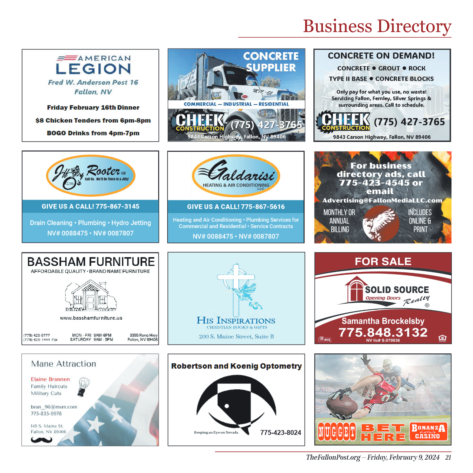 February 9, 2024 - Fallon Chamber of Commerce Reco - page 21