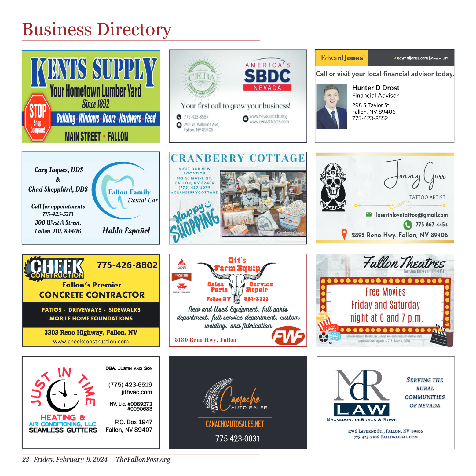 February 9, 2024 - Fallon Chamber of Commerce Reco - page 22