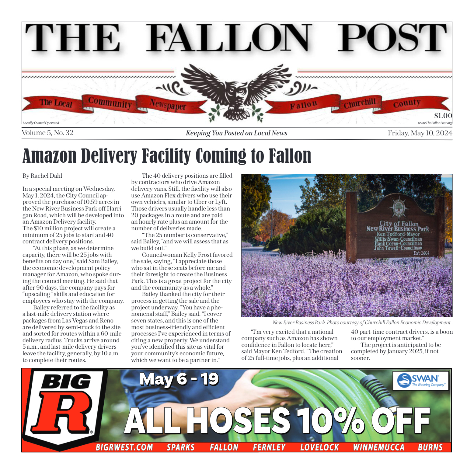 May 10 - Amazon Delivery Facility Coming to Fallon - page 1