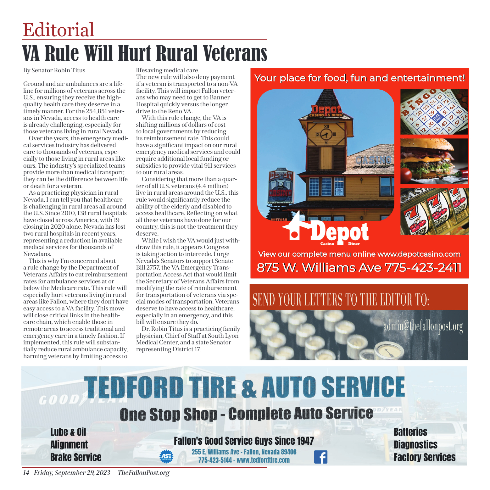 The Fallon Post Print Edition - September 29 - page 14
