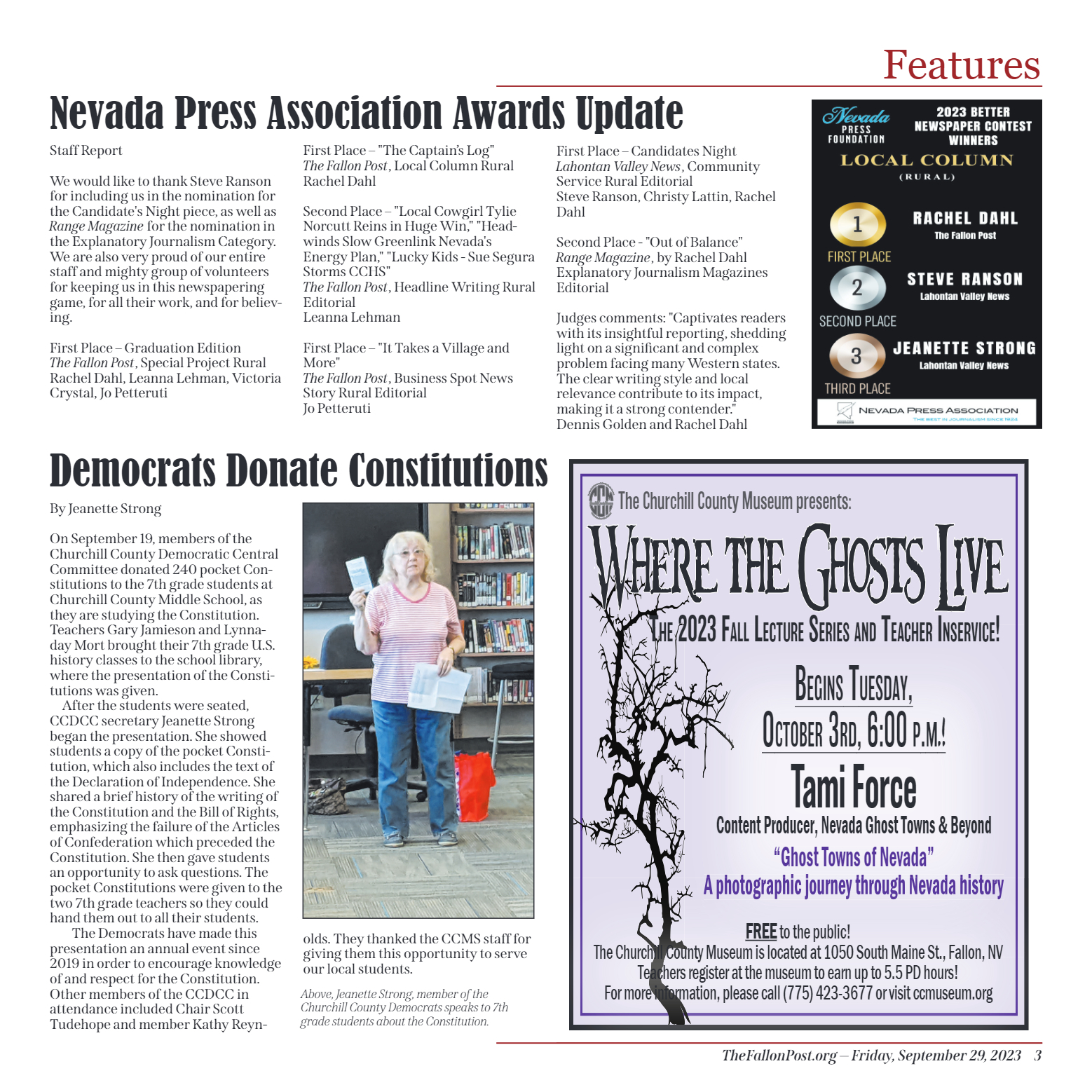 The Fallon Post Print Edition - September 29 - page 3