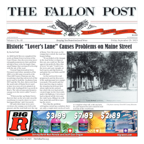 The Fallon Post Print Edition - September 29 - page 1