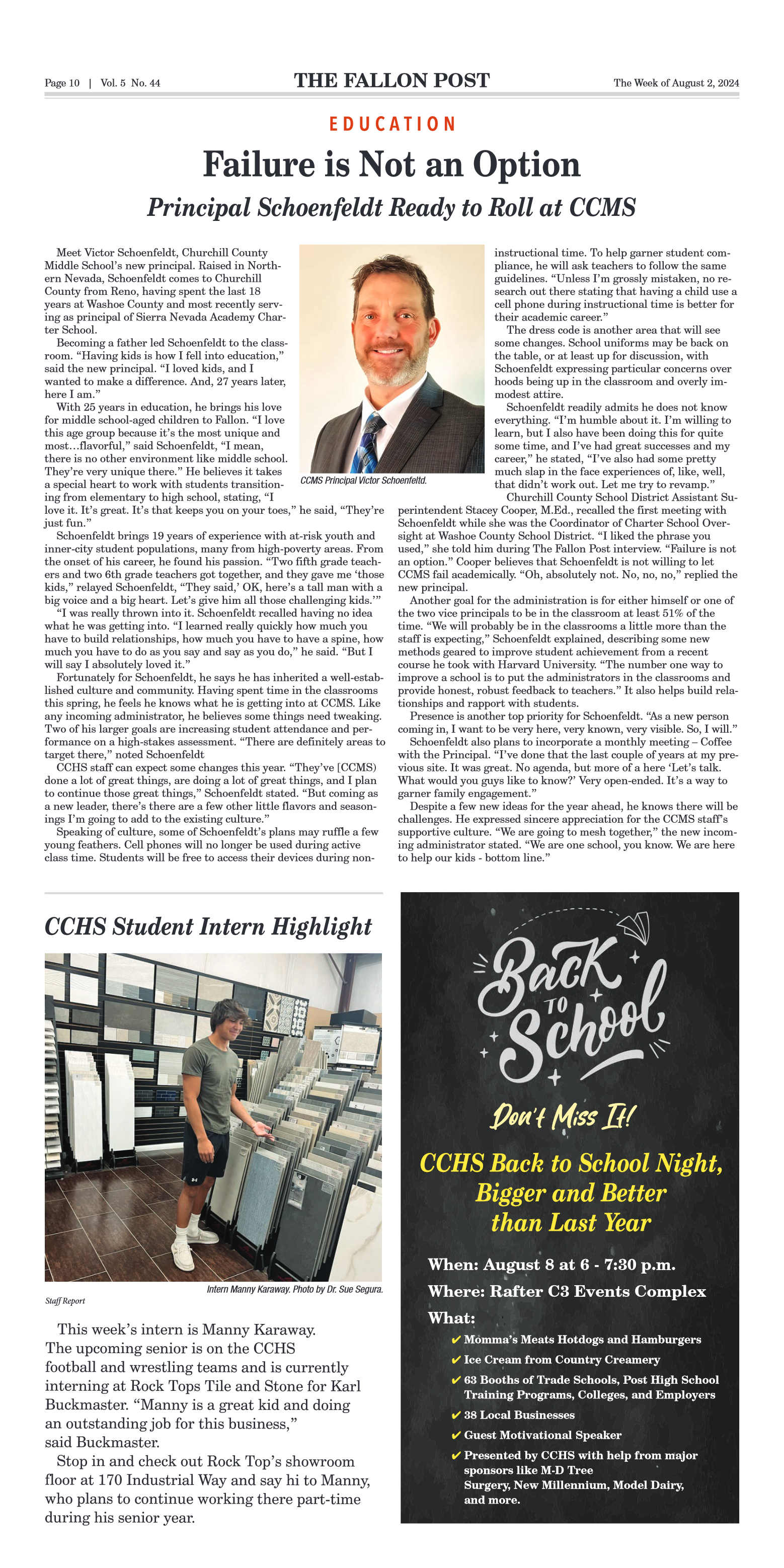 August 2, 2024 - CCHS Back to School Night Setting - page 10