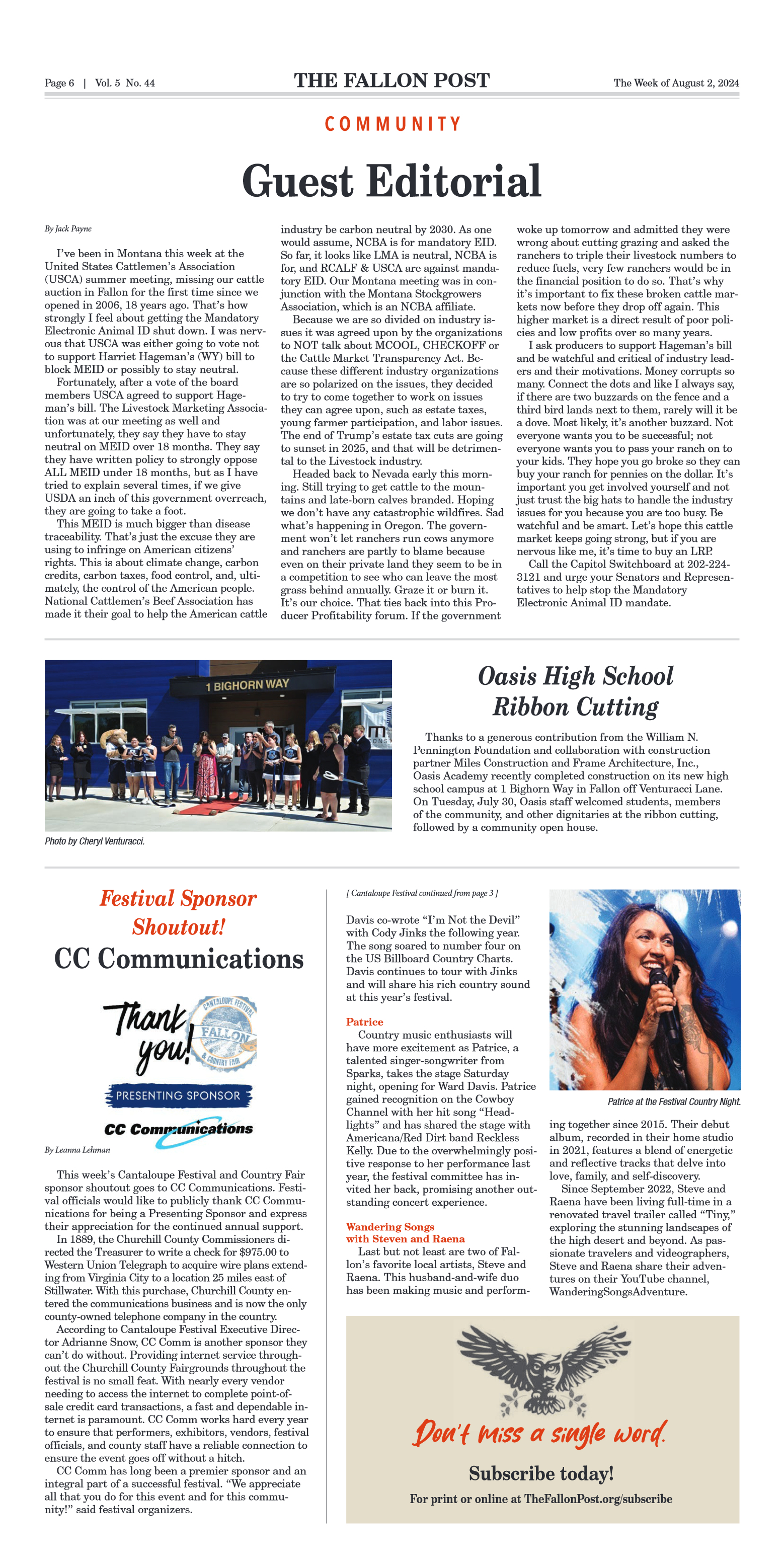 August 2, 2024 - CCHS Back to School Night Setting - page 6