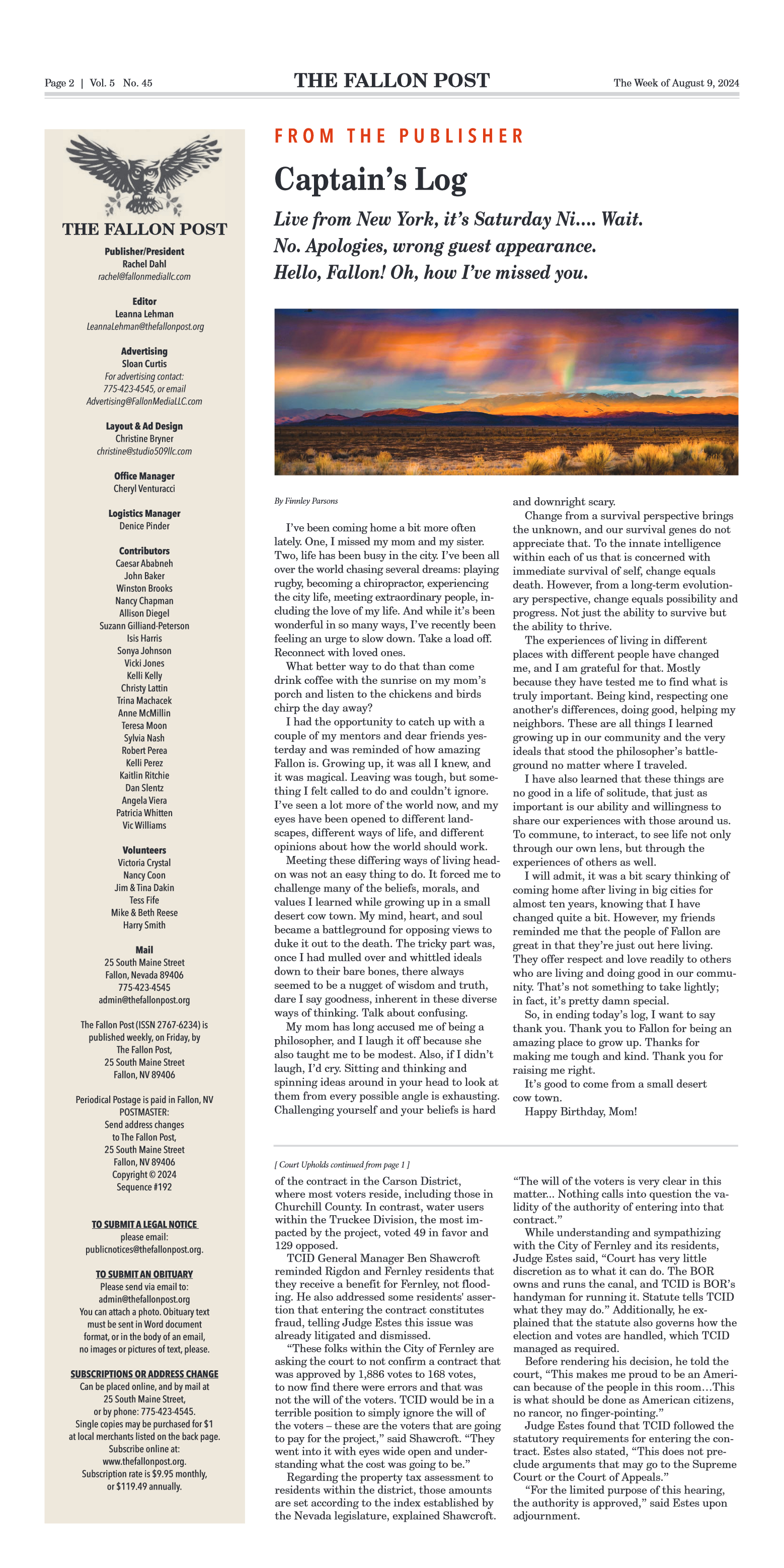 August 9, 20204 - Court Upholds TCID Authority in - page 2
