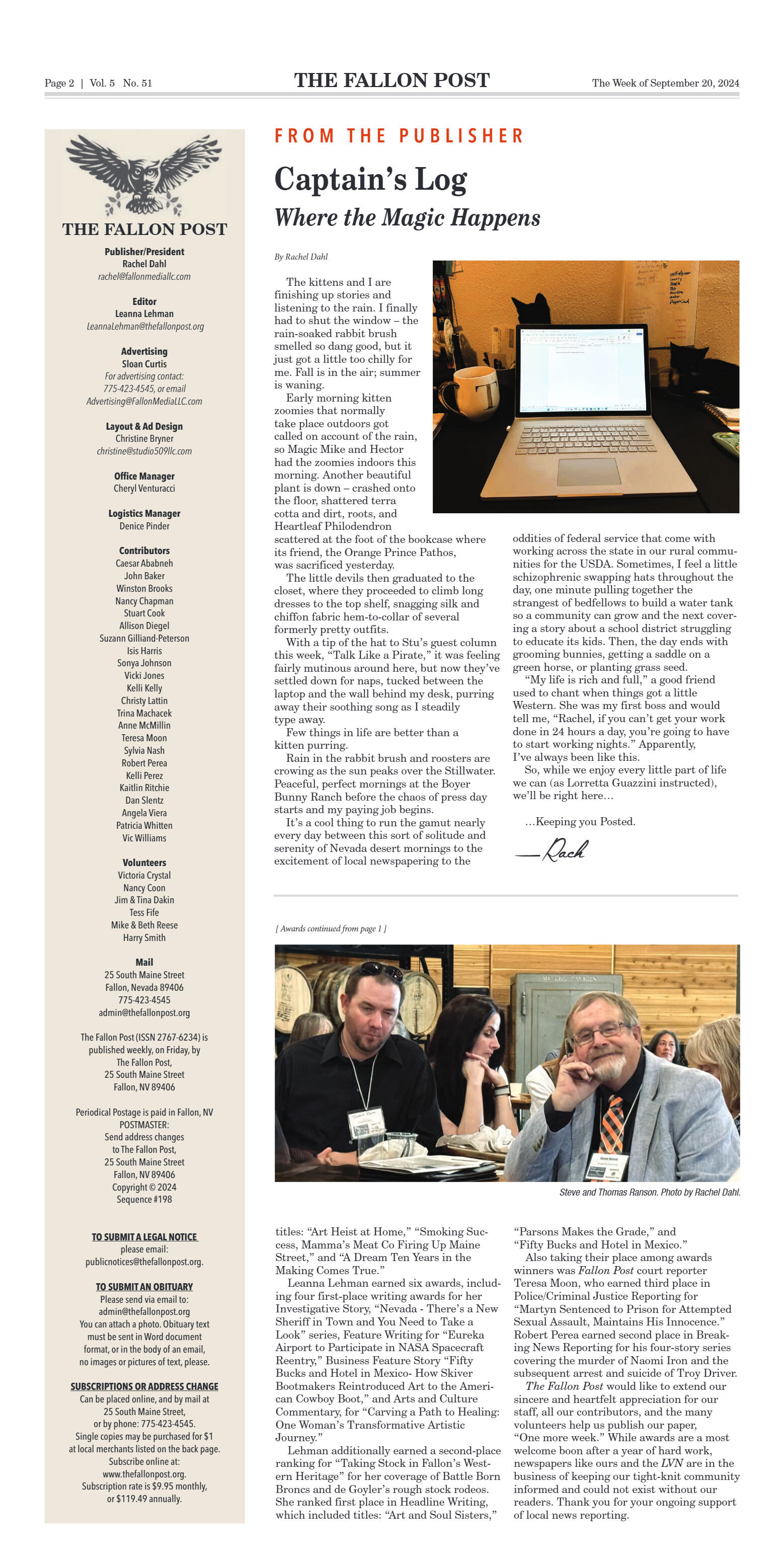 September 20, 2024 - Making News at Nevada Press A - page 2