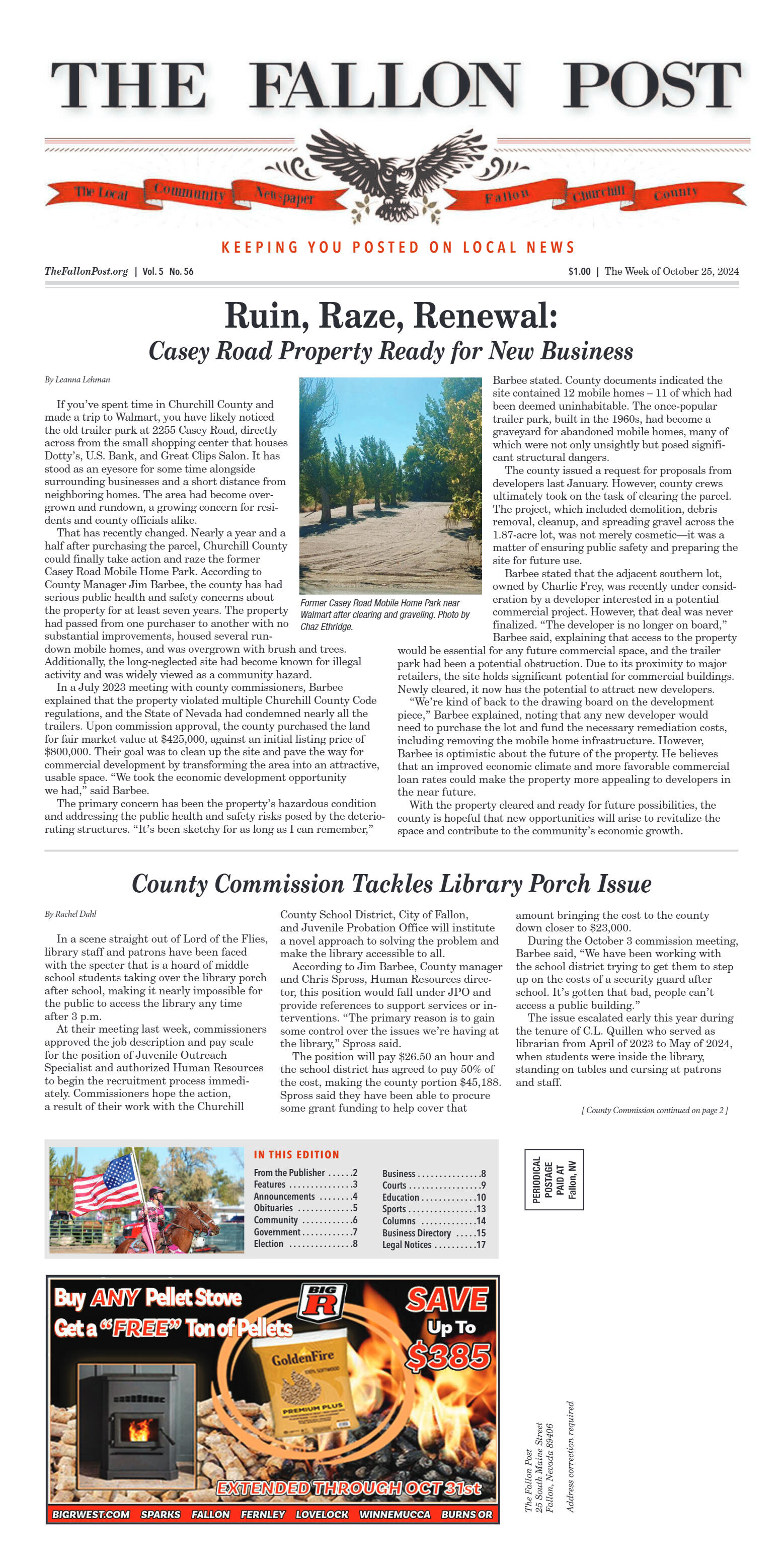 October 25, 2024- Casey Road Property Ready for Ne - page 1