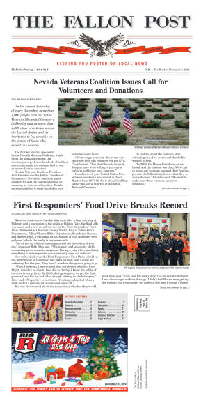 December 6, 2024 - Nevada Veterans Coalition Issue - page 1