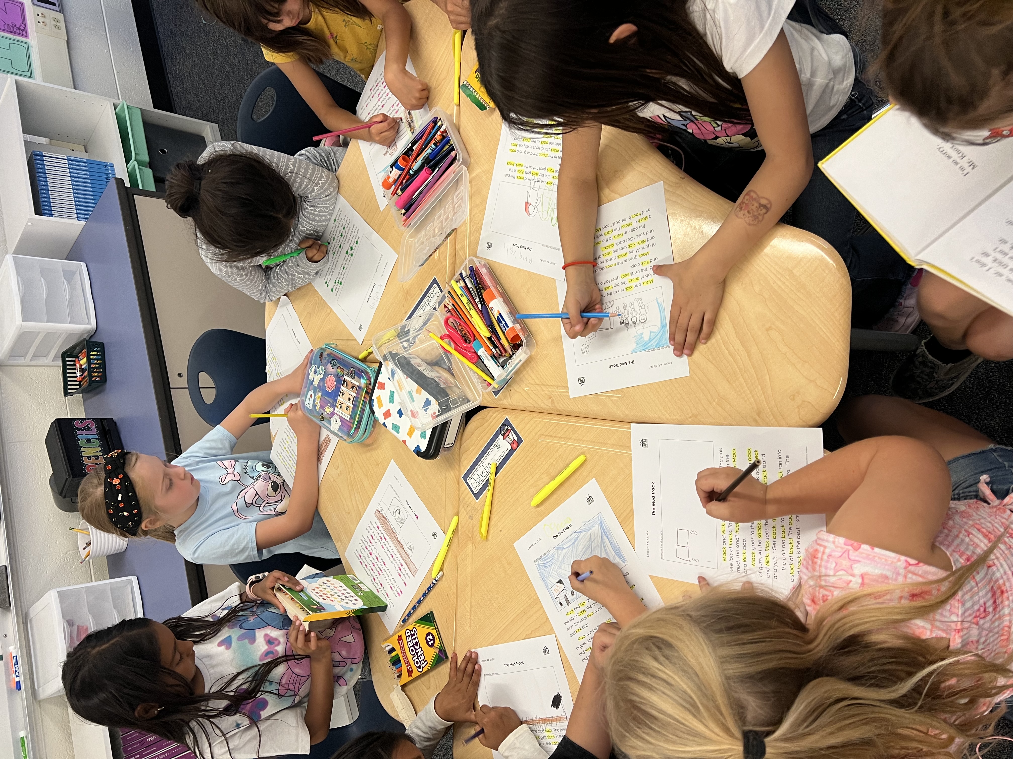 E.C. Best students practice reading digraphs